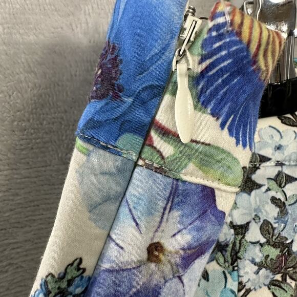 Talbots A-Line Skirt Size 10 Petite Floral Botanical Tea Party Swing Retro - Picture 11 of 12